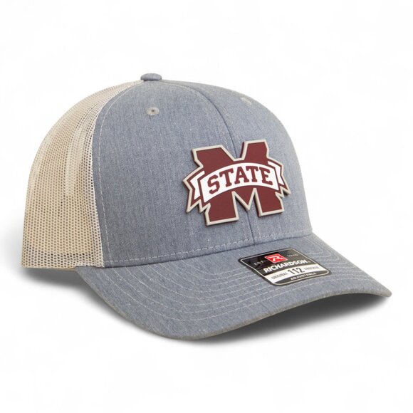 Mississippi State Bulldogs 3D Snapback Trucker Hat- Heather Grey/ Light Grey - Picture 1 of 3
